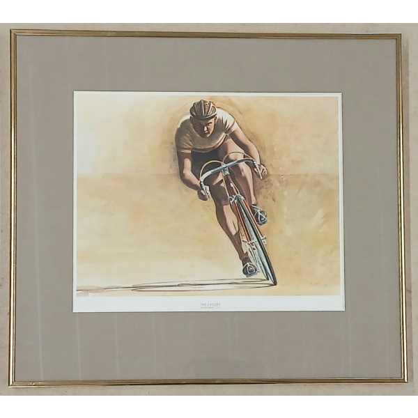 1976 "THE CYCLIST" BY KEN DANBY - FRAMED PRINT