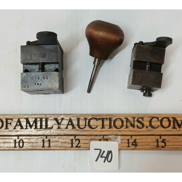 LOT OF 2 - LYMAN 358439 SINGLE & 35863 DOUBLE CAVITY BULLET MOULDS