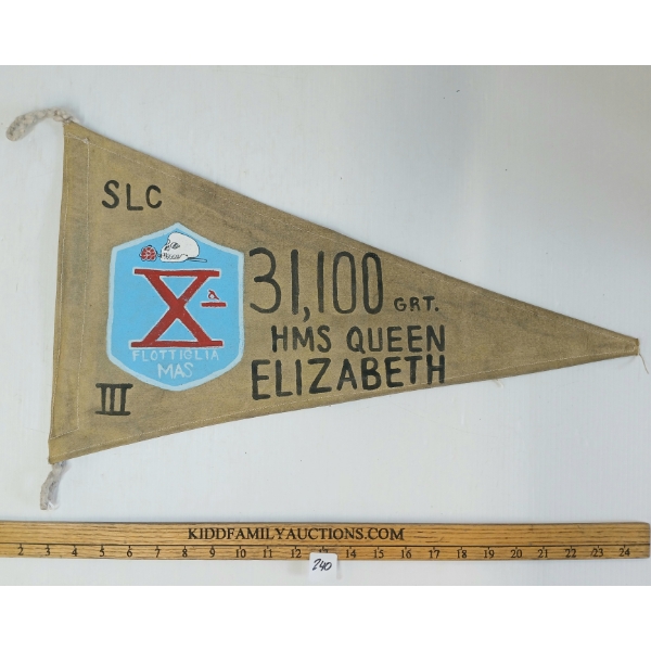 WWII U-BOAT TONNAGE PENNANT