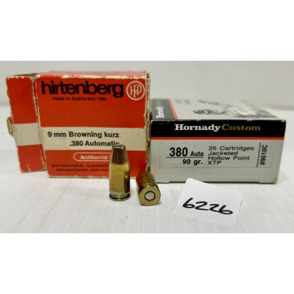 AMMO: APPROX 40X .380 ACP - FACTORY / RELOADS