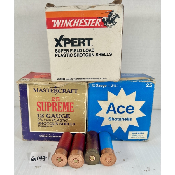 AMMO: 75X MIXED 12 GA 2-3/4IN - FACTORY & RELOADS 