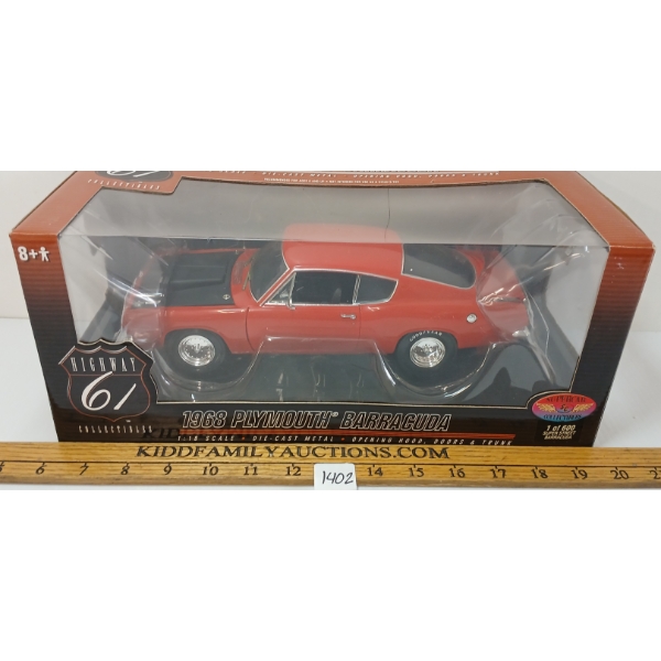 ERTL HIGHWAY 61 1968 PLYMOUTH BARRACUDA DIECAST MODEL