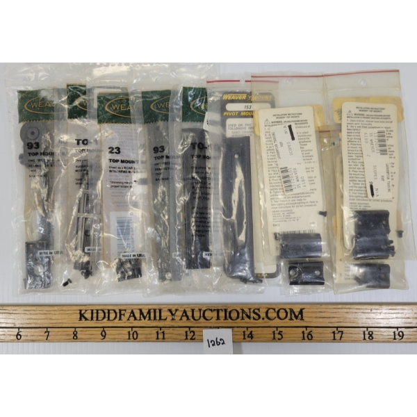 LOT OF 10 - SCOPE BASES - INCL WEAVER