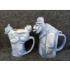 Image 5 : LOT OF 4 - SHAFER & VATER CERAMIC PITCHERS