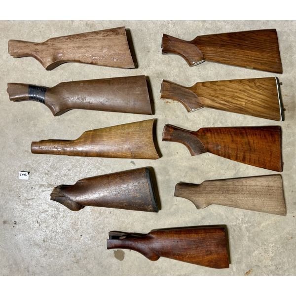 LOT OF 9 - GUN BUTT STOCKS