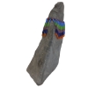 Image 1 : BEADED FIGURE - SIGNED - STONE & BEADS