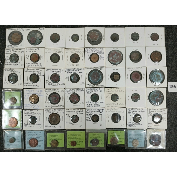 QTY OF ANCIENT ROMAN COINS - INCL HAMMERED PCS