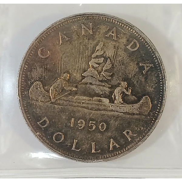 1950 CDN SILVER DOLLAR - ICCS GRADED