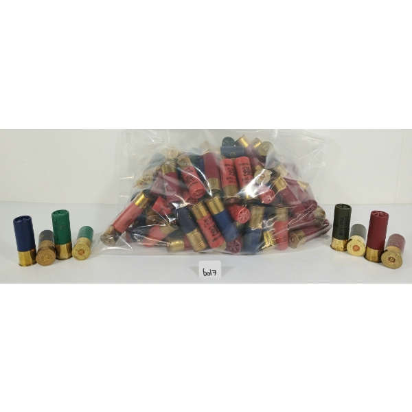 AMMO: APPROX 130X MIXED 12GA - 2 3/4IN - #1, 2, 3, 6 & BB SHOT