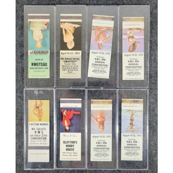 LOT OF 8 - PIN-UP ADVERTISING MATCHBOOK PACKAGES - LION MATCH, ETC