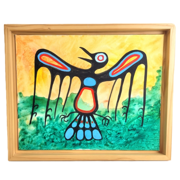 THUNDERBIRD BY UNKNOWN ARTIST - FRAMED ACRYLIC ON CANVAS