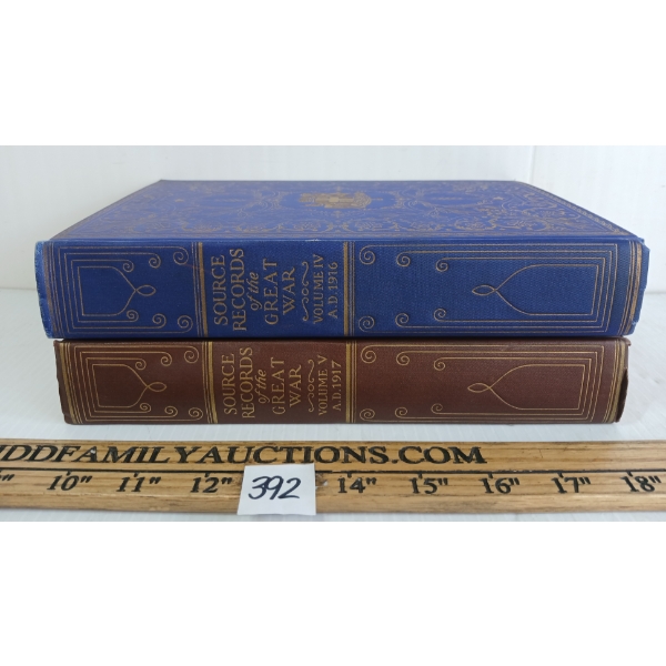 LOT OF 2 - "SOURCE RECORDS OF THE GREAT WAR" VOL. 4 & 5 - HARDCOVERS