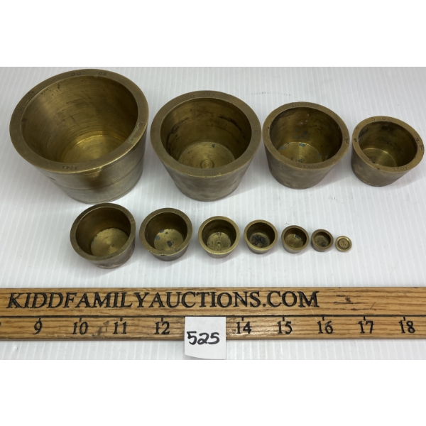 ENGLISH BRASS NESTING WEIGHTS