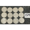 Image 1 : LOT OF 12 - 1940-1965 CDN 25 CENT COINS