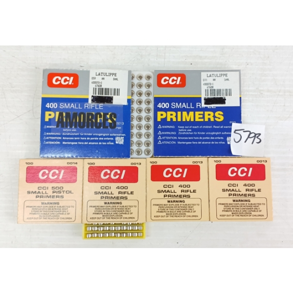 PRIMERS: 600X CCI SMALL RIFLE PRIMERS