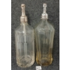 Image 1 : LOT OF 2 - NEHI BOTTLING CO & ABBOT'S TASMANIA - CLEAR ACID-ETCHED - SYPHON & SELTZER BOTTLE