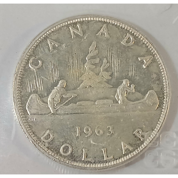 1963 CDN SILVER DOLLAR - CCCS GRADED