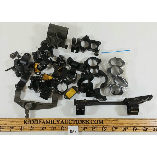 QTY OF MISC SCOPE RINGS & MOUNTS