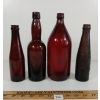 Image 8 : LOT OF 4 - AMETHYST EMBOSSED BOTTLES - INCL WALKERVILLE BREWING CO. LTD. 