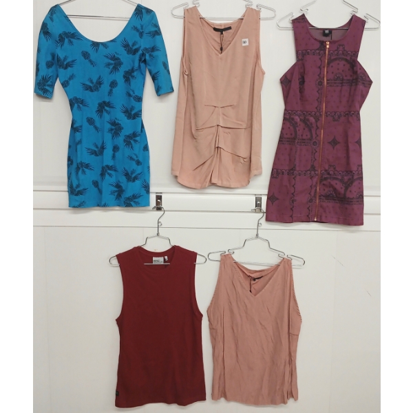 LOT OF 5 - WOMEN'S MINIMUM, INSIGHT & WESC TANK TOPS & MINI DRESSES