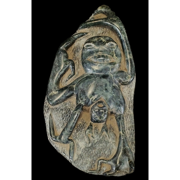 MONSTER GIVING BIRTH BY ELI SALLUALU QINUAJUA (1937-2004) - STONE 