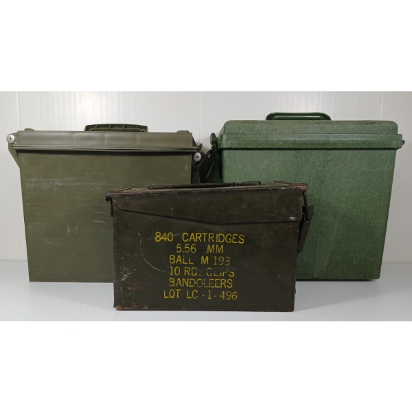 LOT OF 3 - AMMO BOXES