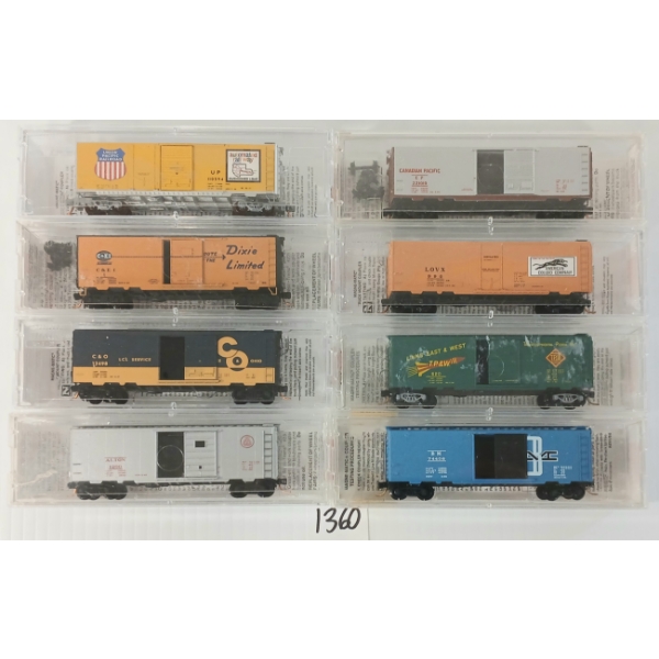 LOT OF 8 - MICRO TRAINS - BOSTON & MAINE, ALTON RAILROAD, CANADIAN PACIFIC, ETC