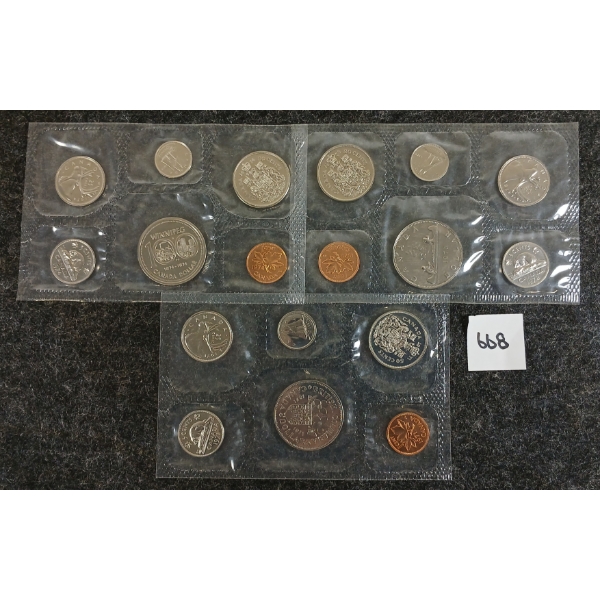 LOT OF 3 - 1971-1978 CDN UNCIRCULATED PROOF SETS