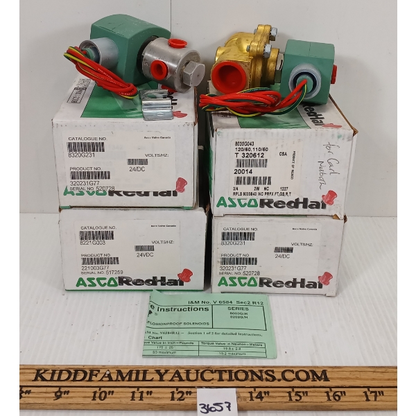 LOT OF 4 - ASCO RED HAT SOLENOID VALVES