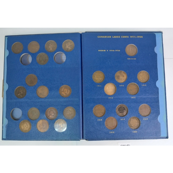 1858-1920 LARGE CDN CENTS COIN BINDER
