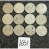 Image 1 : LOT OF 12 - 1940-1966 CDN 25 CENT COINS 