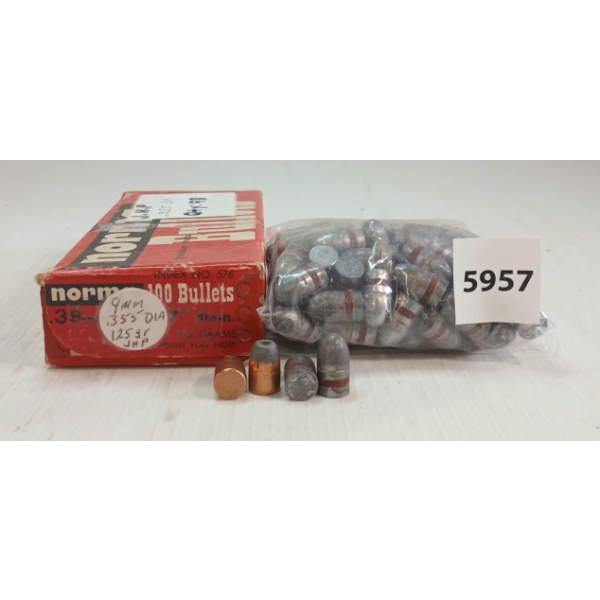 BULLETS: 193X MIXED .355 & .358 DIA CAST BULLETS 
