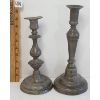Image 1 : LOT OF 2 - PEWTER CANDLESTICKS