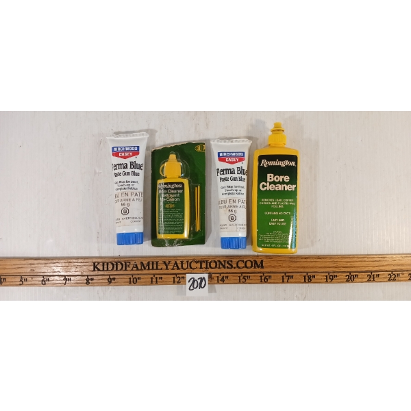 LOT OF 4 - REMINGTON BORE CLEANER & PERMA BLUE