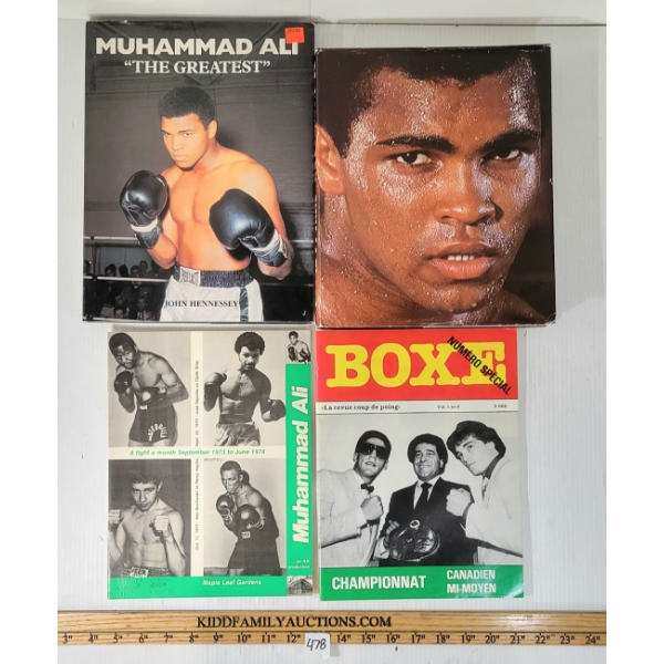 LOT OF 4 - MUHAMMAD ALI BOXING BOOKS & MAGAZINES