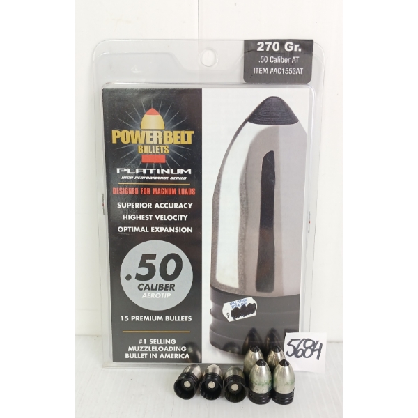 BULLETS: 22X POWERBELT .50CAL - AEROTIP