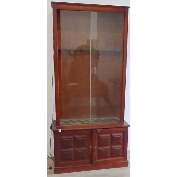 TIGER OAK GUN CABINET W/ LIGHT