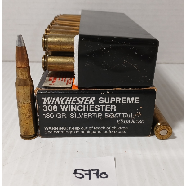 AMMO: 20X WINCHESTER SUPREME .308 WIN - 180GR - SILVERTIP BT