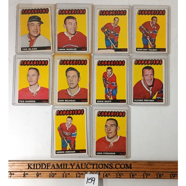 LOT OF 10 - 1965-1966 OPC MONTREAL CANADIENS HOCKEY CARDS