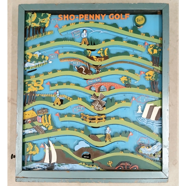 1960'S SHO-PENNY GOLF MECHANICAL COIN GAME