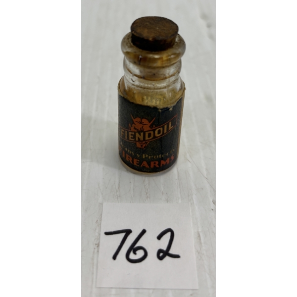 FIENDOIL SAMPLE COLLECTIBLE BOTTLE W/ CORK & PAPER LABEL 