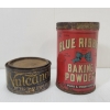 Image 2 : LOT OF 2 - BLUE RIBBON BAKING POWDER & VULCANOL CANS
