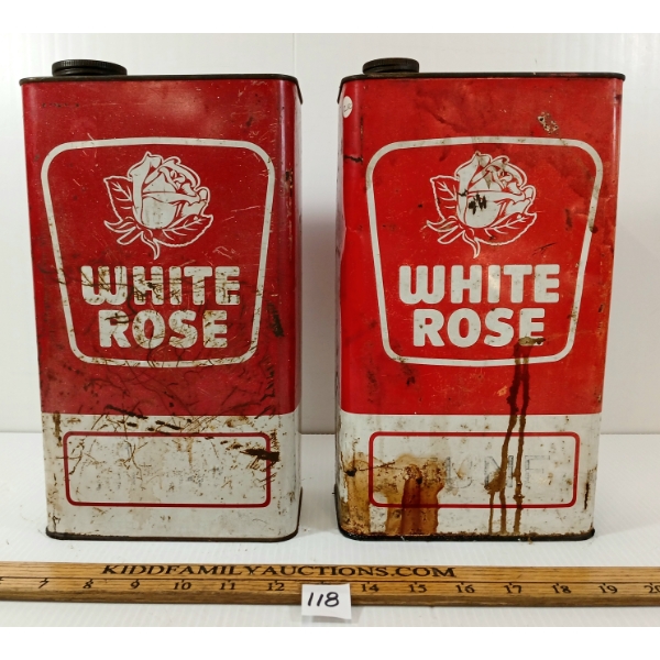 WHITE ROSE MOTOR OIL & TUNE CANS - 1 GAL