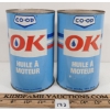 Image 3 : LOT OF 2 - CO-OP OK MOTOR OIL QT CANS