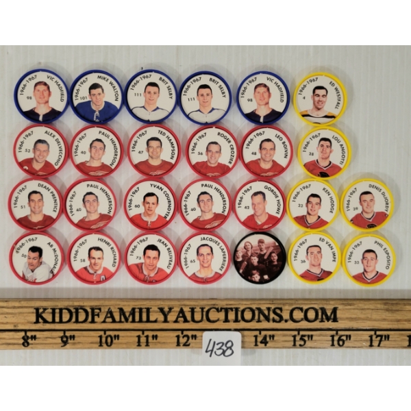 LOT OF 26 - 1995-1996 PARKHURST NHL COINS - BLACK HAWKS, RED WINGS & MAPLE LEAFS