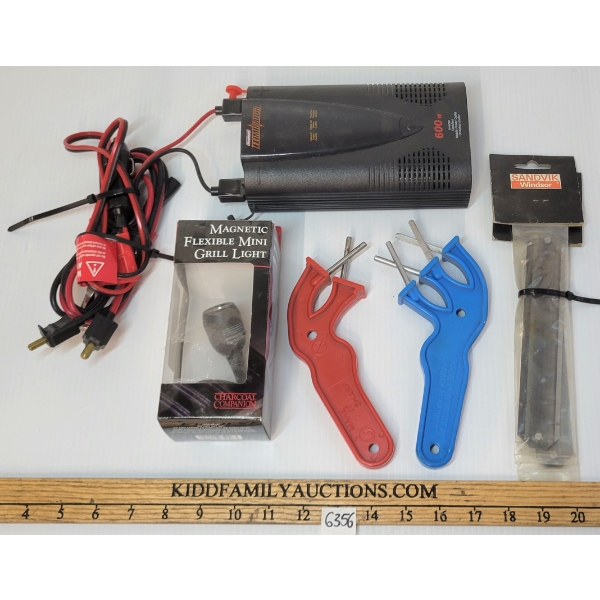 JOB LOT - MOTOMASTER ELIMINATOR MOBILE POWER OUTLER, KNIFE SHARPENERS, MAGNETIC LIGHT, ETC