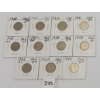 Image 1 : LOT OF 11 - CDN 5 CENT COINS - INCL 1923, 1928 & 1936 ETC