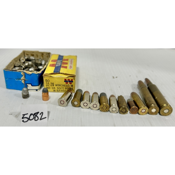 AMMO / BULLETS: APPROX 145X .32 CAL BULLETS & MIXED AMMO