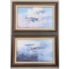 Image 1 : LOT OF 2 - MESSERSCHMIDT ME 109'S & FOCK WULFES 190'S FRAMED PRINTS