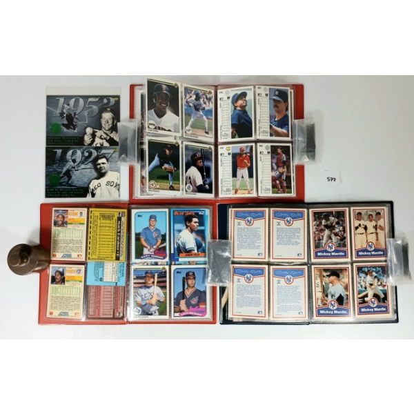 LOT OF 3 - BASEBALL CARDS ALBUMS - INCL 1981 MICKEY MANTLE